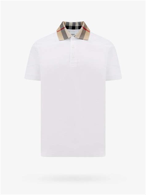 40621751 burberry|Cotton Polo Shirt in White .